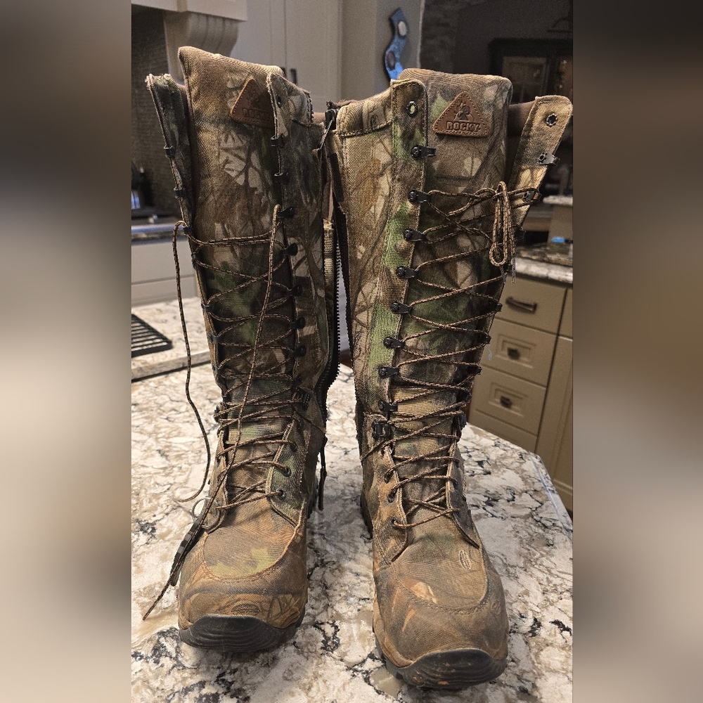 Rocky Boots Gore-Tex Realtree Rattler Snake/Waterproof Lace/Zip UNISEX Size 41